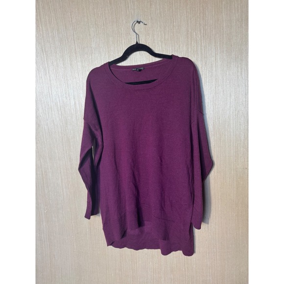 Eileen Fisher Sweaters - Eileen Fisher Womens S Purple Merino Wool Oversized Tunic Sweater Italian Yarn